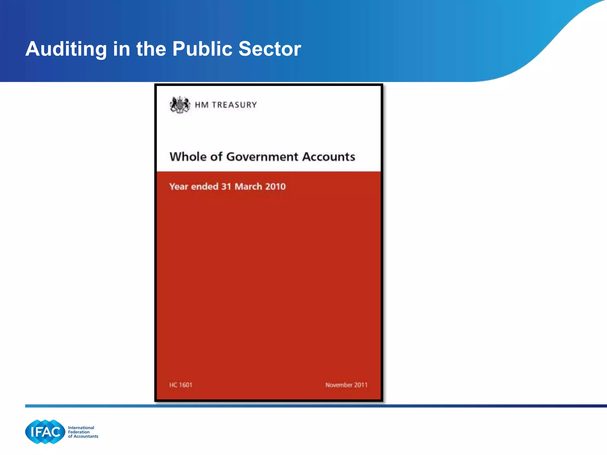 Auditing in the Public Sector
 