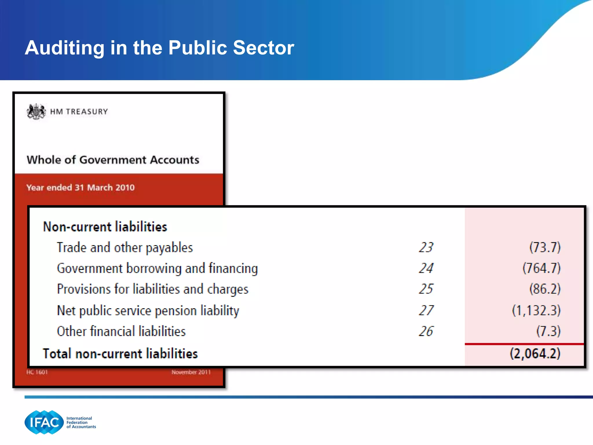 Auditing in the Public Sector
 