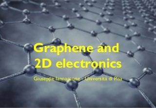 Graphene and
2D electronics
Giuseppe Iannaccone - Università di Pisa

 