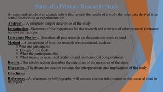 Primary and Secondary Sources in Science Research | PPTX