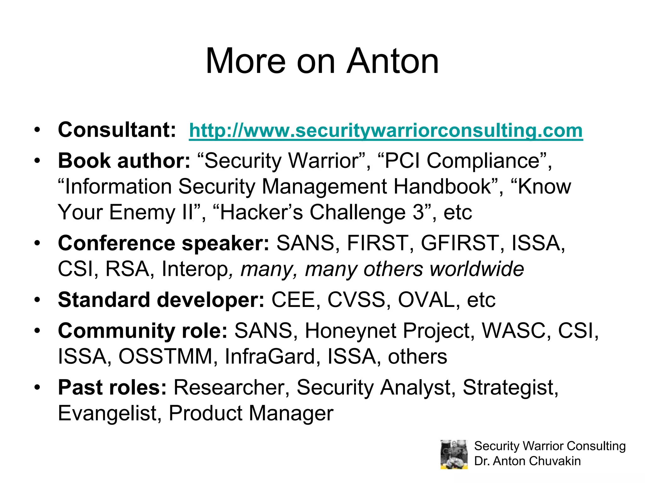 Discussion Questions: ToolsChoosing toolsHow were the tools chosen?What are the top 3 requirements that were used?Operating tools:What each tool does? SIEM and LMJoint SIEM and LM architectureLogger in front? Other architecture choices?Key: How to figure what to filter from LM to SIEM?From correlation rules? Or devices? or use cases?