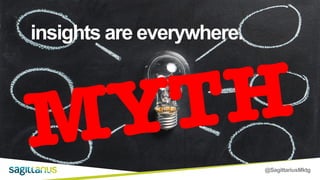 @SagittariusMktg
insights are everywhere.
MYTH
 