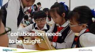 @SagittariusMktg
‘collaboration needs
to be taught.’
 