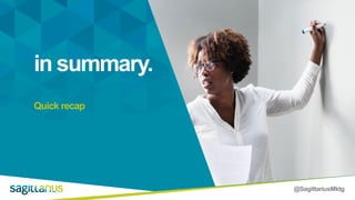 @SagittariusMktg
in summary.
Quick recap
 