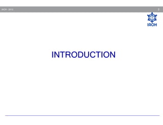 2

IAOH - 2013

INTRODUCTION

 