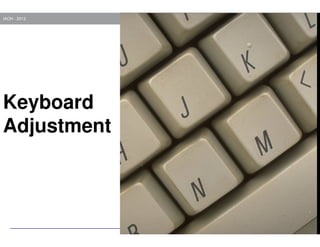 IAOH - 2013

Keyboard
Adjustment

29

 