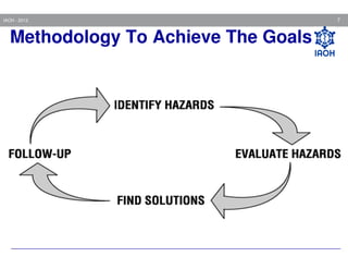 IAOH - 2013

Methodology To Achieve The Goals

7

 