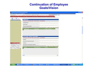 Continuation of Employee Goalsision 