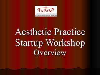 Aesthetic Practice Startup Workshop Overview 