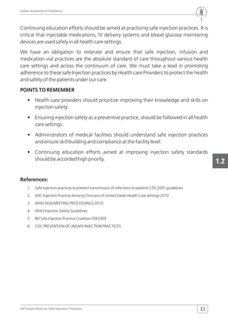 Safe Injection Practices Poster.pdf safe injection practices IAP | PDF