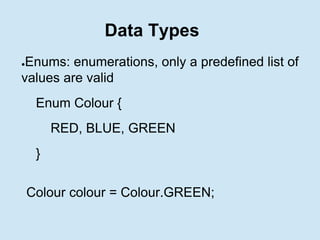 Flow control, variable types | PPT