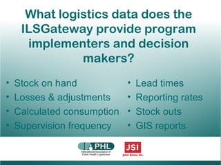 mHealth for Logistics: Solving Data Challenges Through Mobile Technology