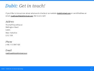 Dubit: Get in touch!
If you’d like to know more about what we do checkout our website dubitlimited.com or send Matthew an
...