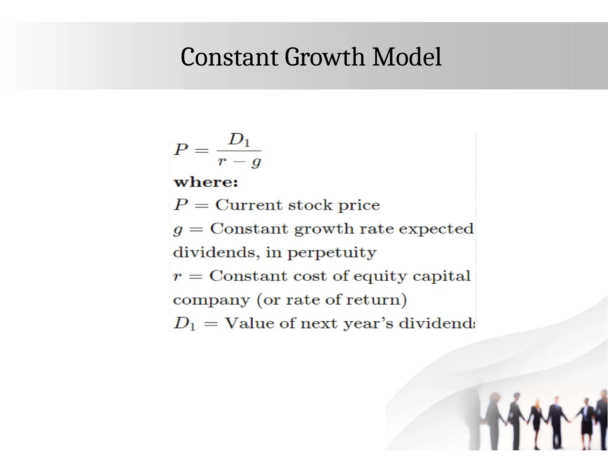 Constant Growth Model
 