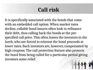 Callable Risks Swiber IAPM - Unit 1.pptx investment analysis and portfolio management | PPTX