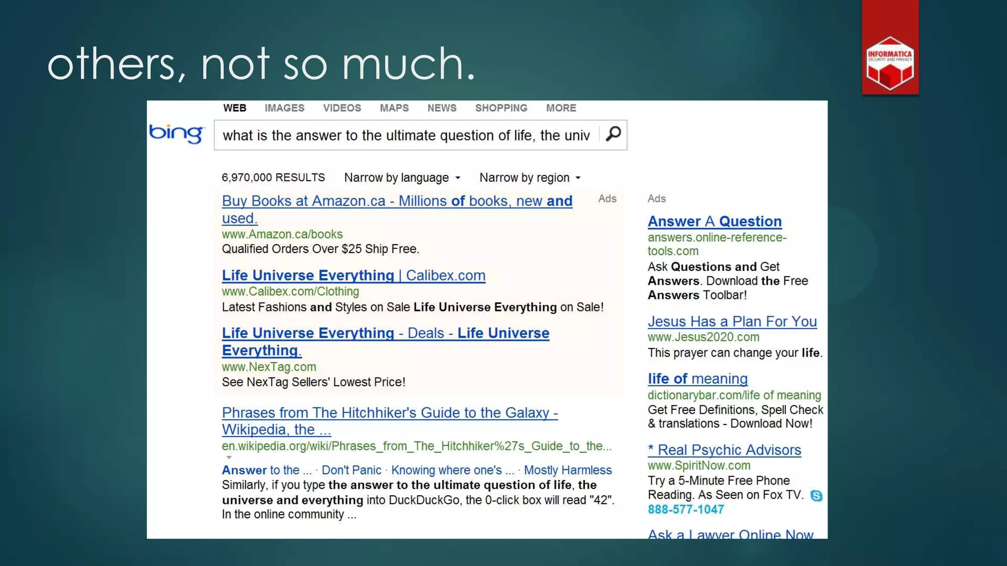 others, not so much.
 