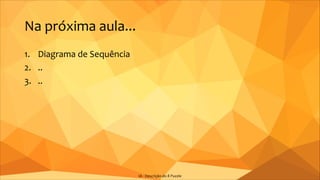 Na próxima aula...
1. Diagrama de Sequência
2. ..
3. ..
IA - Descrição do 8 Puzzle
 