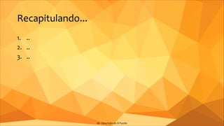 Recapitulando...
1. ..
2. ..
3. ..
IA - Descrição do 8 Puzzle
 