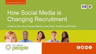 How Social Media is
Changing Recruitment
A look at the role of Social Media in the Past, Present and Future
 