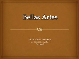 Alonso Castro Hernández
– Comunicación 2013 I –
       Sección B
 