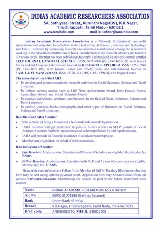 Iara   life  &amp; fellow membership form