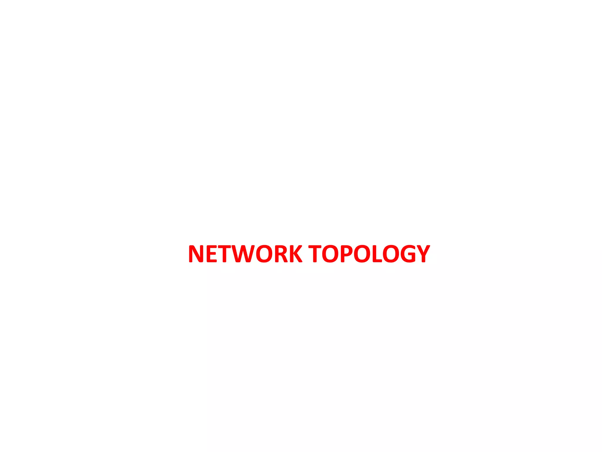 NETWORK TOPOLOGY
 