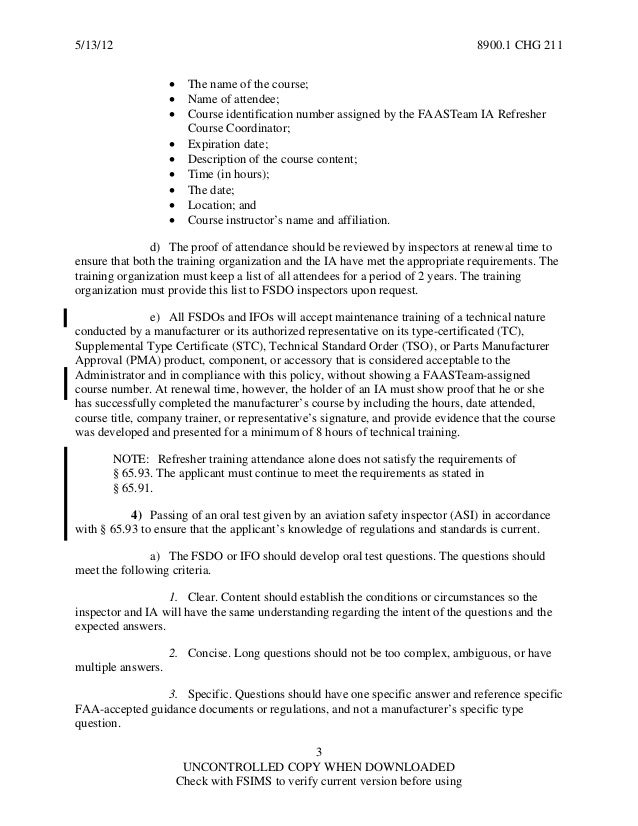 FAA IA renewal guidance