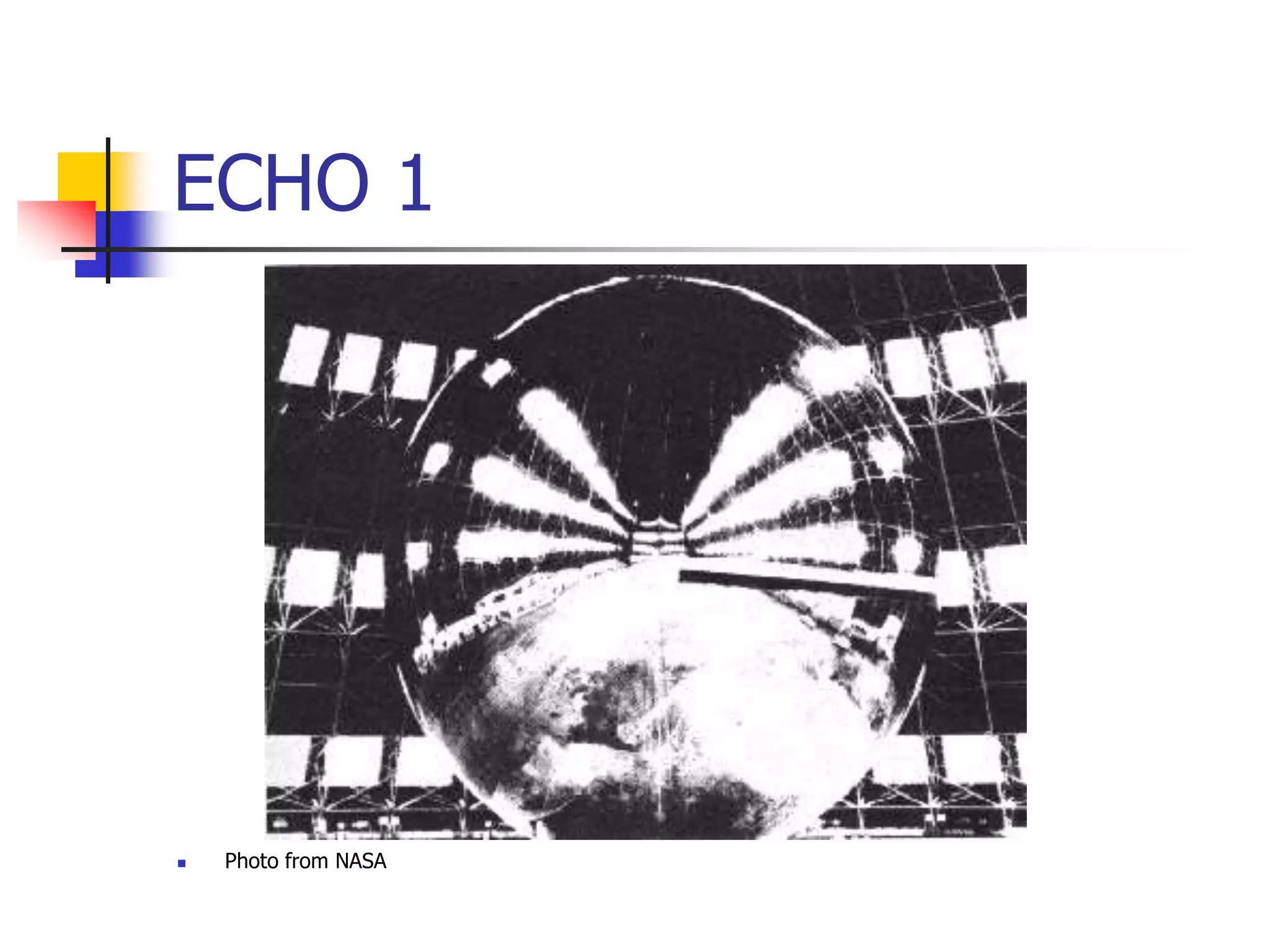 ECHO 1
 Photo from NASA
 
