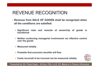 Revenue Recognition Risk Ind AS 18 Revenue Recognition | PDF