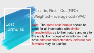 Wac Inventory Method international accounting standards IAS 02. | PPTX