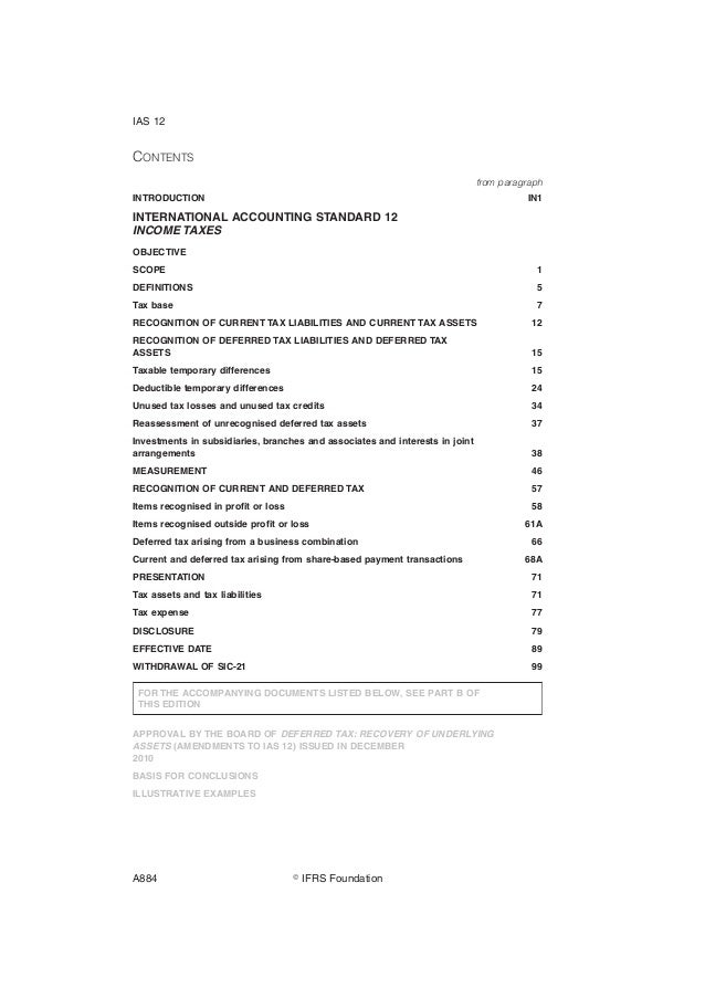 ias 12 Analysis based on the iasb's explanation are there taxable temporary differences that reverse. ias 12 Analysis based on the iasb's explanation are there taxable temporary differences that reverse.