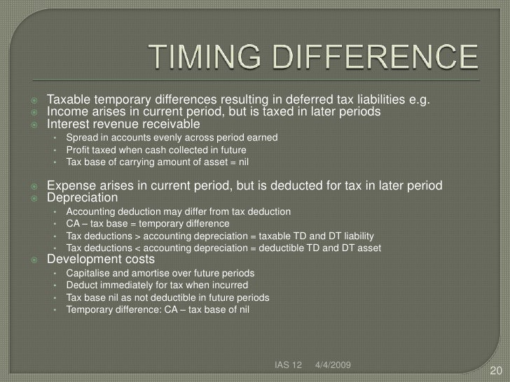 ias 12 Analysis based on the iasb's explanation are there taxable temporary differences that reverse. ias 12 Analysis based on the iasb's explanation are there taxable temporary differences that reverse.