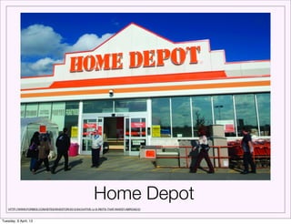 Home Depot
    HTTP://WWW.FORBES.COM/SITES/INVESTOR/2012/04/24/FIVE-U-S-REITS-THAT-INVEST-ABROAD/2/



Tuesday, 9 April, 13
 
