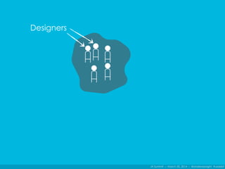 IA Summit – March 30, 2014 – @andrewjwright #uxdebt
Designers
 