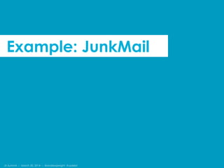 IA Summit – March 30, 2014 – @andrewjwright #uxdebt
Example: JunkMail
 