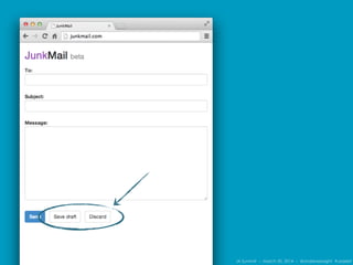 IA Summit – March 30, 2014 – @andrewjwright #uxdebt
 