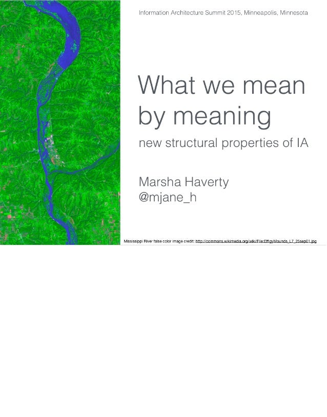 What We Mean By Meaning New Structural Properties Of Information Arc