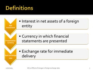 Ias 21 The Effects Of Changes In Foreign Exchange Rates | PPTX
