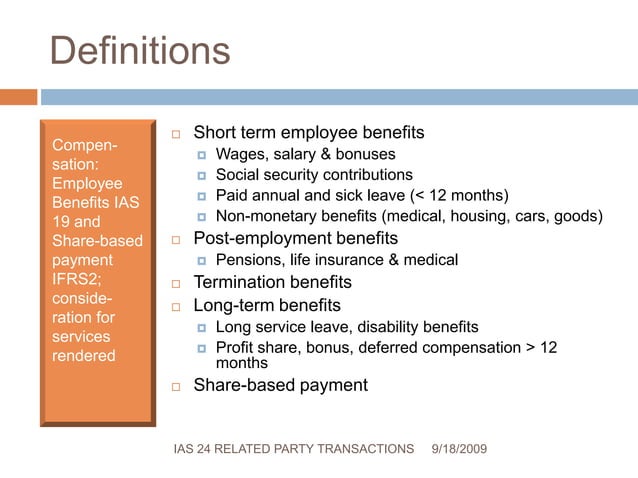 IAS 24 Related Party Transactions | PPT