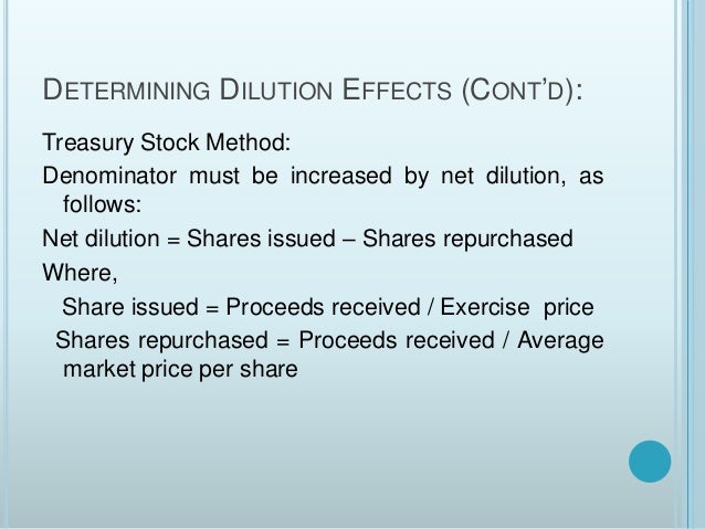 Share repurchases and the dilutive effect of stock options