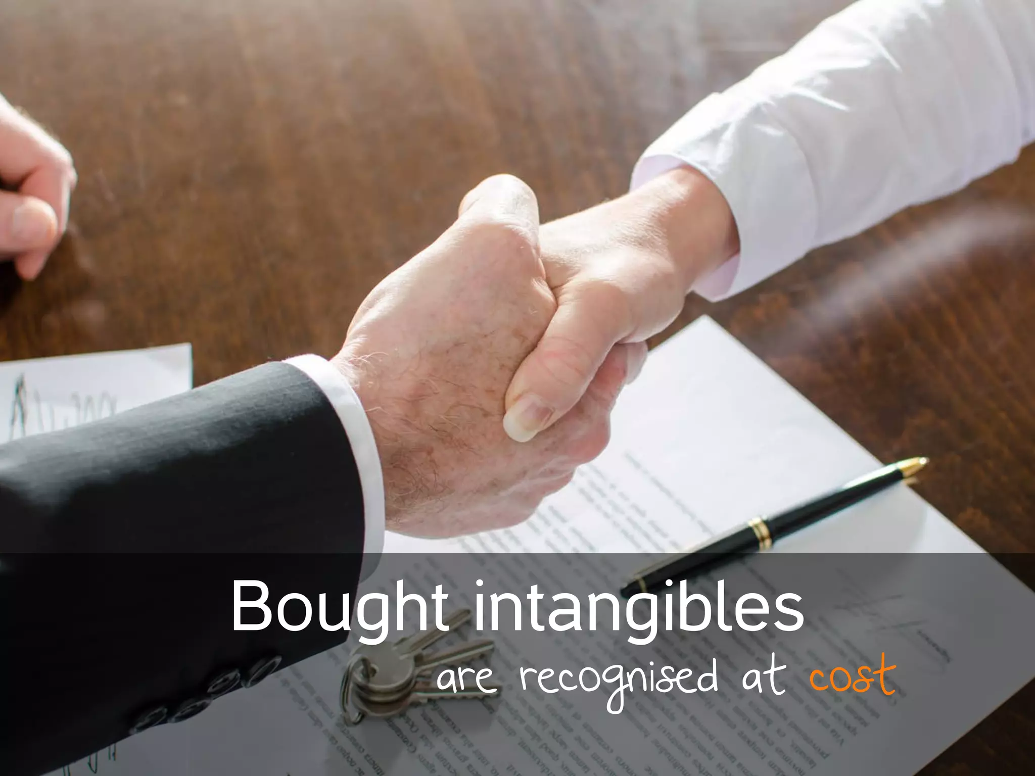 Bought intangibles
are recognised at cost
 
