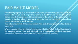 Transfer Fair Value Model Example IAS 40 Investment property presentation. | PPTX