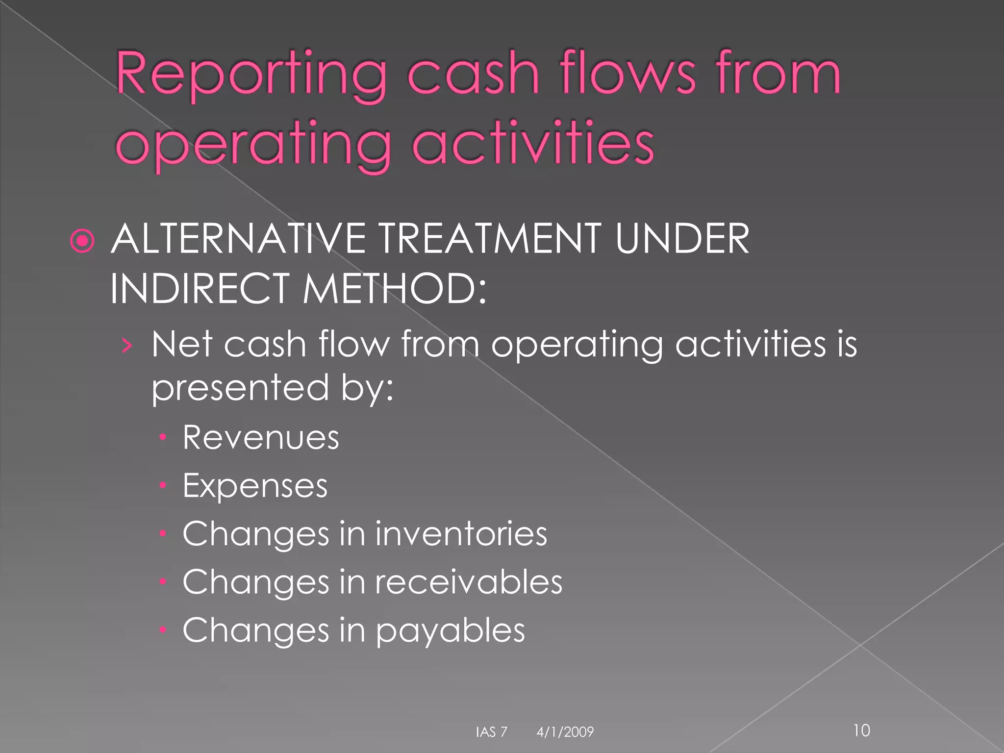 IAS 7 Cash Flow Statements
