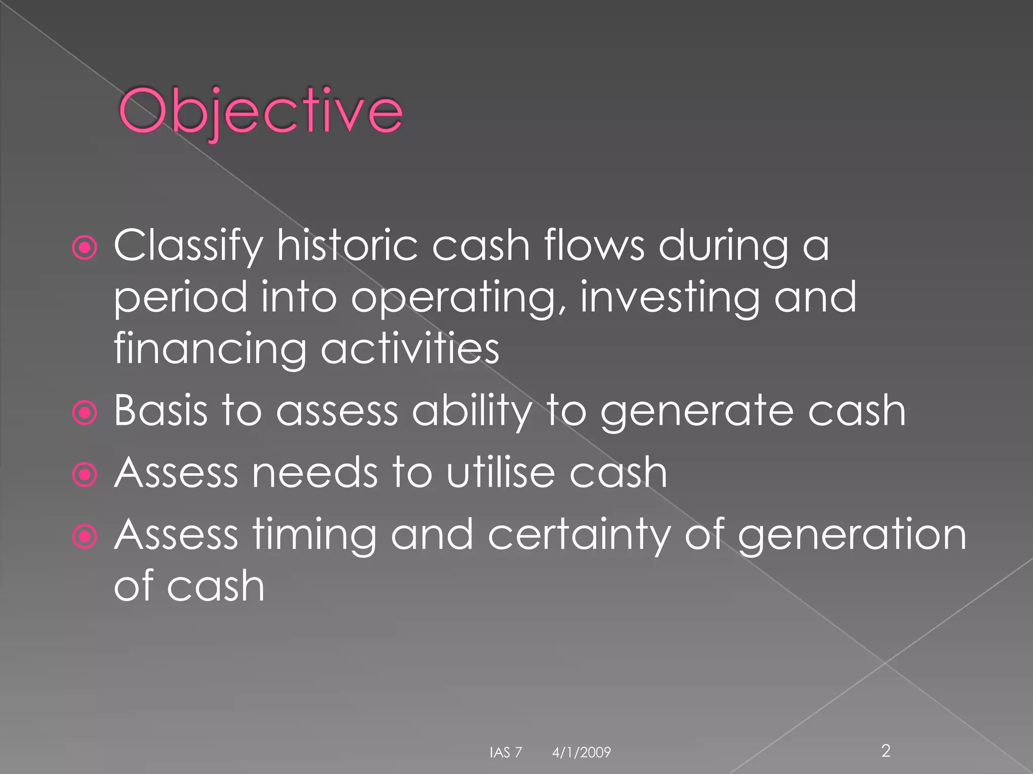 IAS 7 Cash Flow Statements