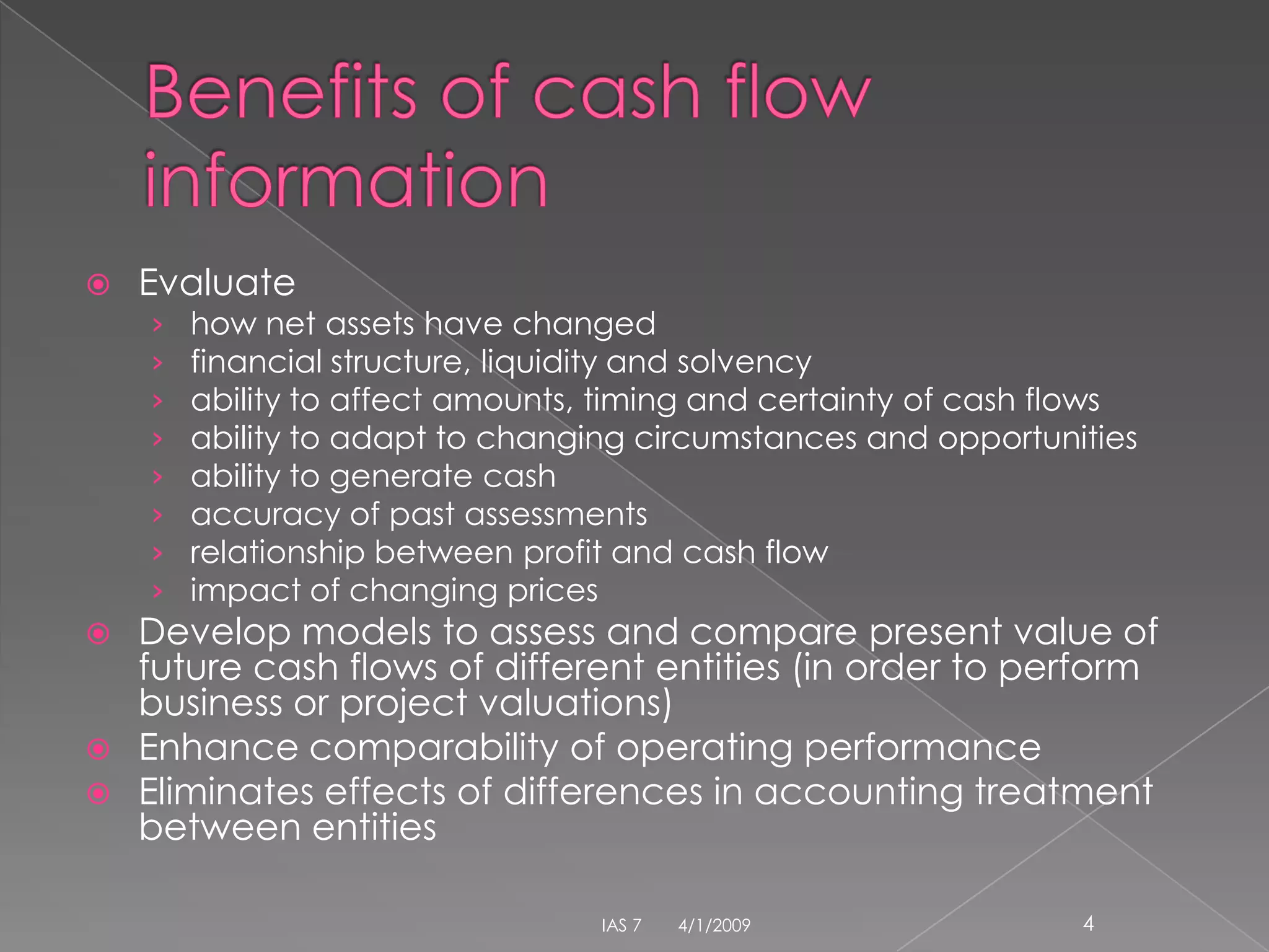 IAS 7 Cash Flow Statements