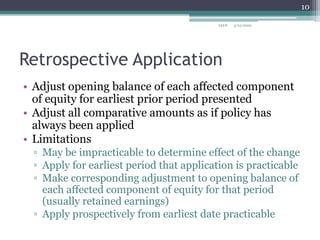IAS 8 Accounting Policies, Changes In Accounting Estimates And Errors