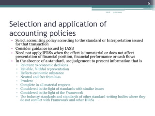 IAS 8 Accounting Policies, Changes In Accounting Estimates And Errors