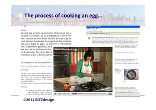 The process of cooking an egg…
 