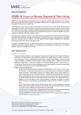 Inter-Agency Standing Committee (IASC) secretariat (Circulated on: 27 March 2020)
22
Interim Guidance
COVID-19: Focus on P...