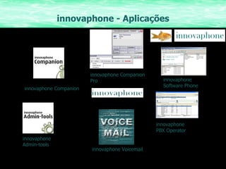 innovaphone - Aplicações innovaphone  Companion innovaphone  Companion  Pro innovaphone  Software Phone innovaphone  Admin-tools innovaphone PBX Operator innovaphone  Voicemail 